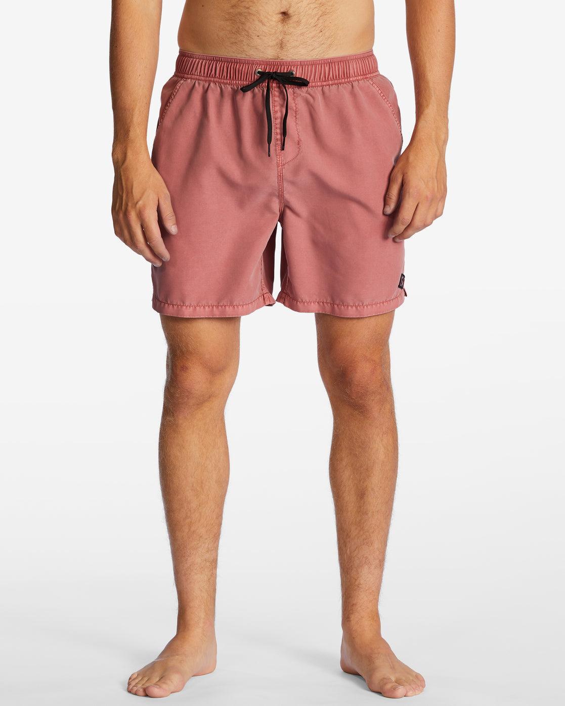 All Day Layback 17" Swim Trunks - Dusty Red Male Product Image