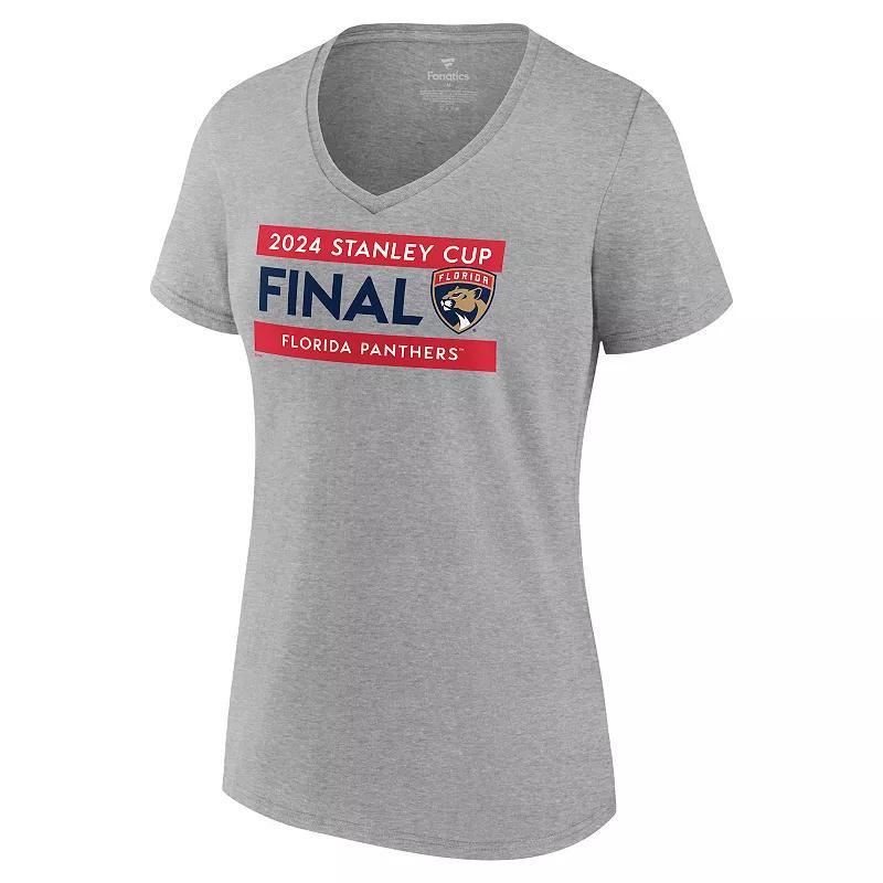 Womens Fanatics NHL Florida Panthers 2024 Conference Finals Champs Roster V-Neck Tee Product Image