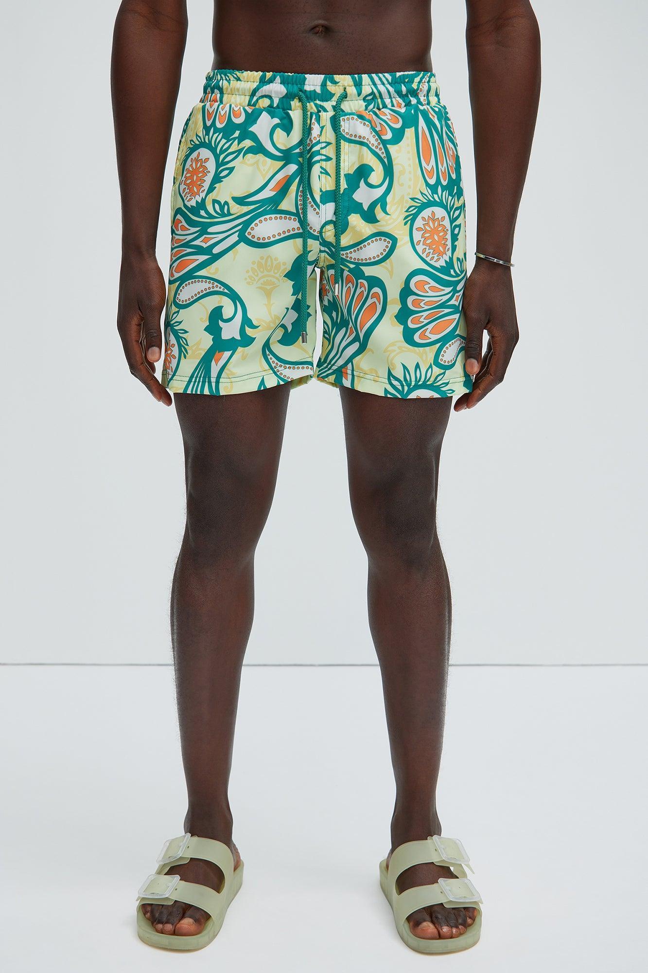 Mission Swim Trunks - Green/combo Product Image