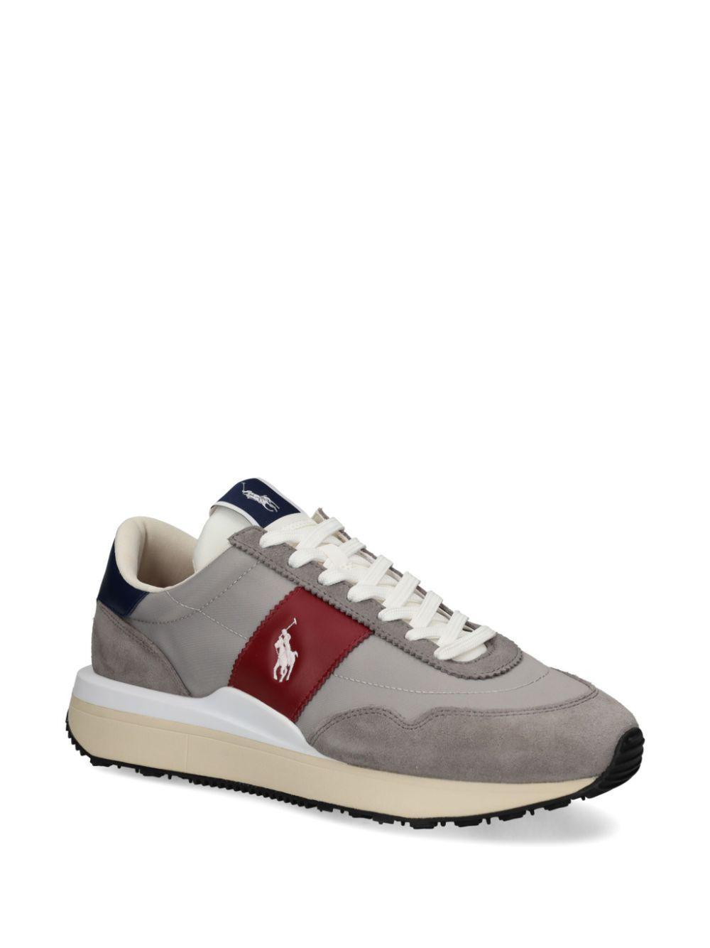 POLO RALPH LAUREN Men's Train 89 Suede-paneled Sneaker In Grey Multi Product Image