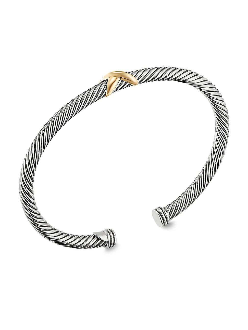 Womens X Crossover Bracelet With 14K Yellow Gold Product Image