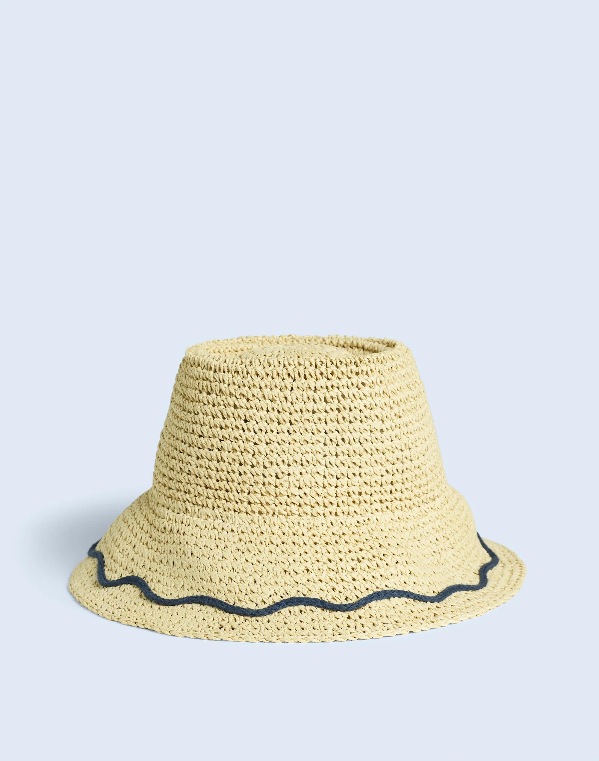 Embroidered Straw Lantern Hat Product Image