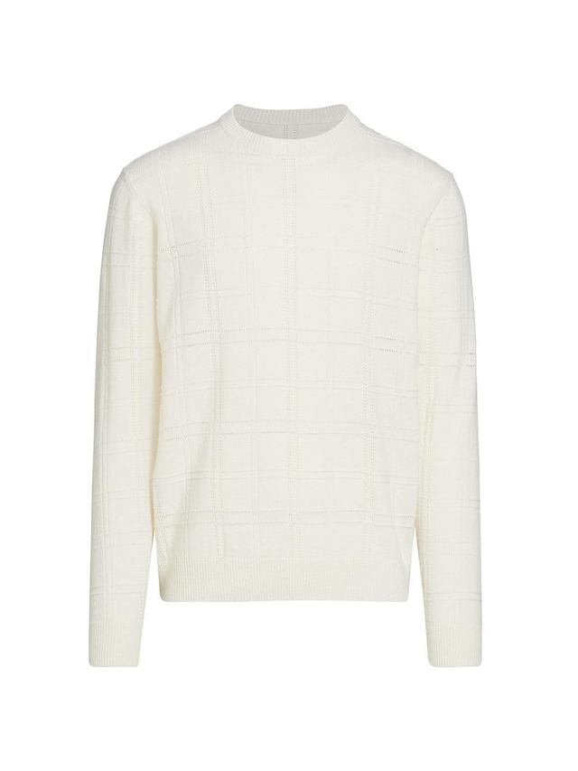 Mens COLLECTION Grid Wool-Blend Sweater Product Image