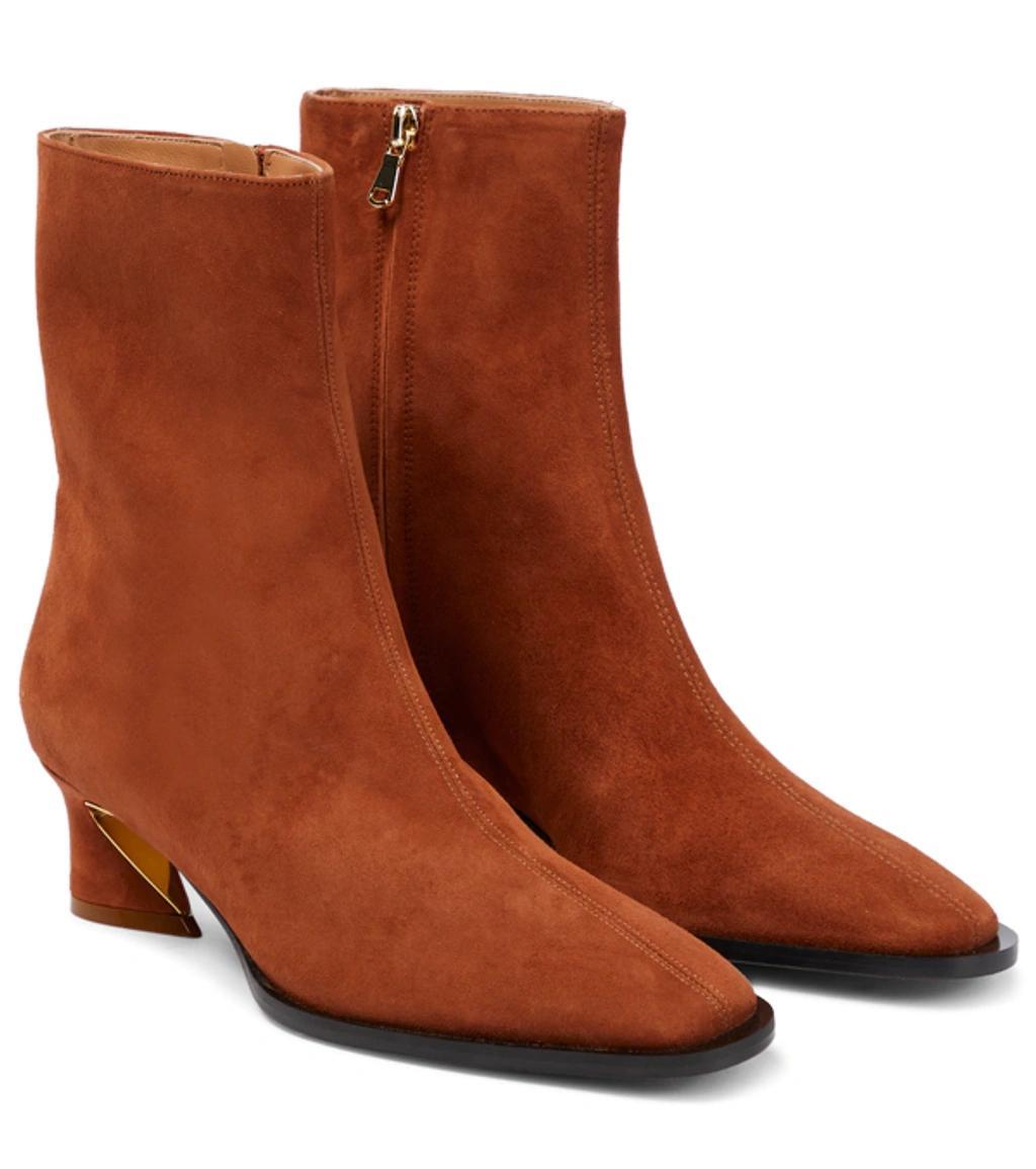 Crescent Suede Ankle Boots In Brown product image