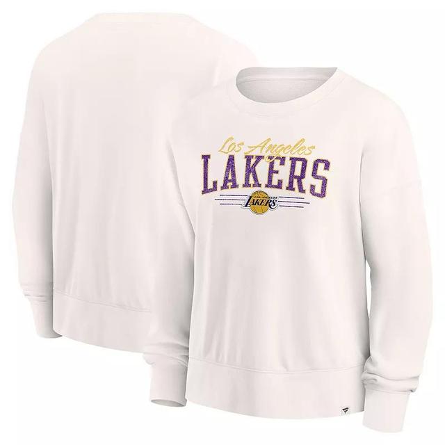 Womens Fanatics Branded Cream Los Angeles Lakers Close the Game Pullover Sweatshirt Product Image