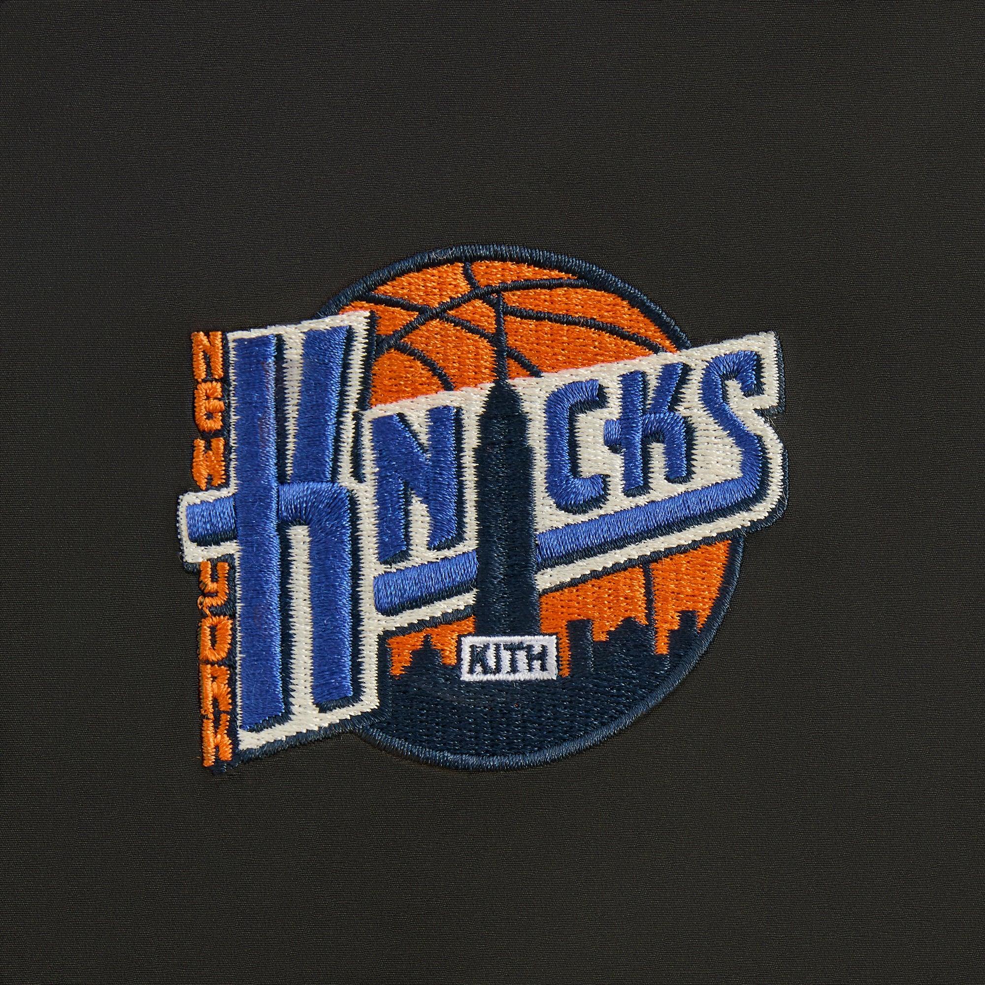 Kith for the New York Knicks Wings Quarter Zip Anorak - Black Male Product Image