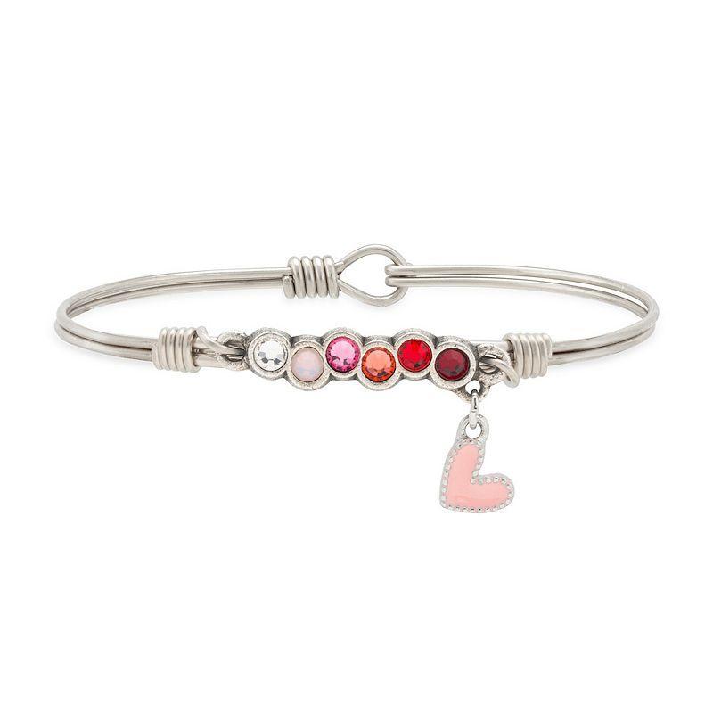 Luca + Danni Pink Heart Starlight Love Ombre Bangle Bracelet, Womens Gold Tone Product Image