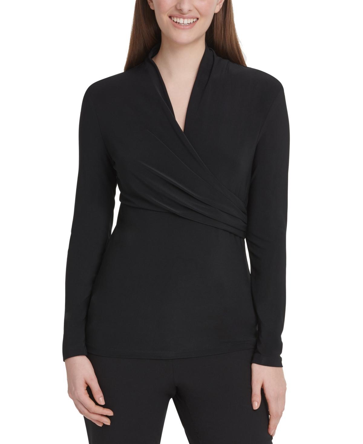 Dkny Petite Surplice Top Product Image