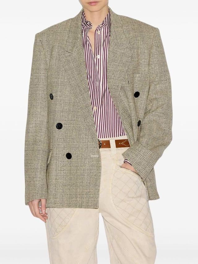 ISABEL MARANT Klero Double Breasted Blazer In Multicolour Product Image