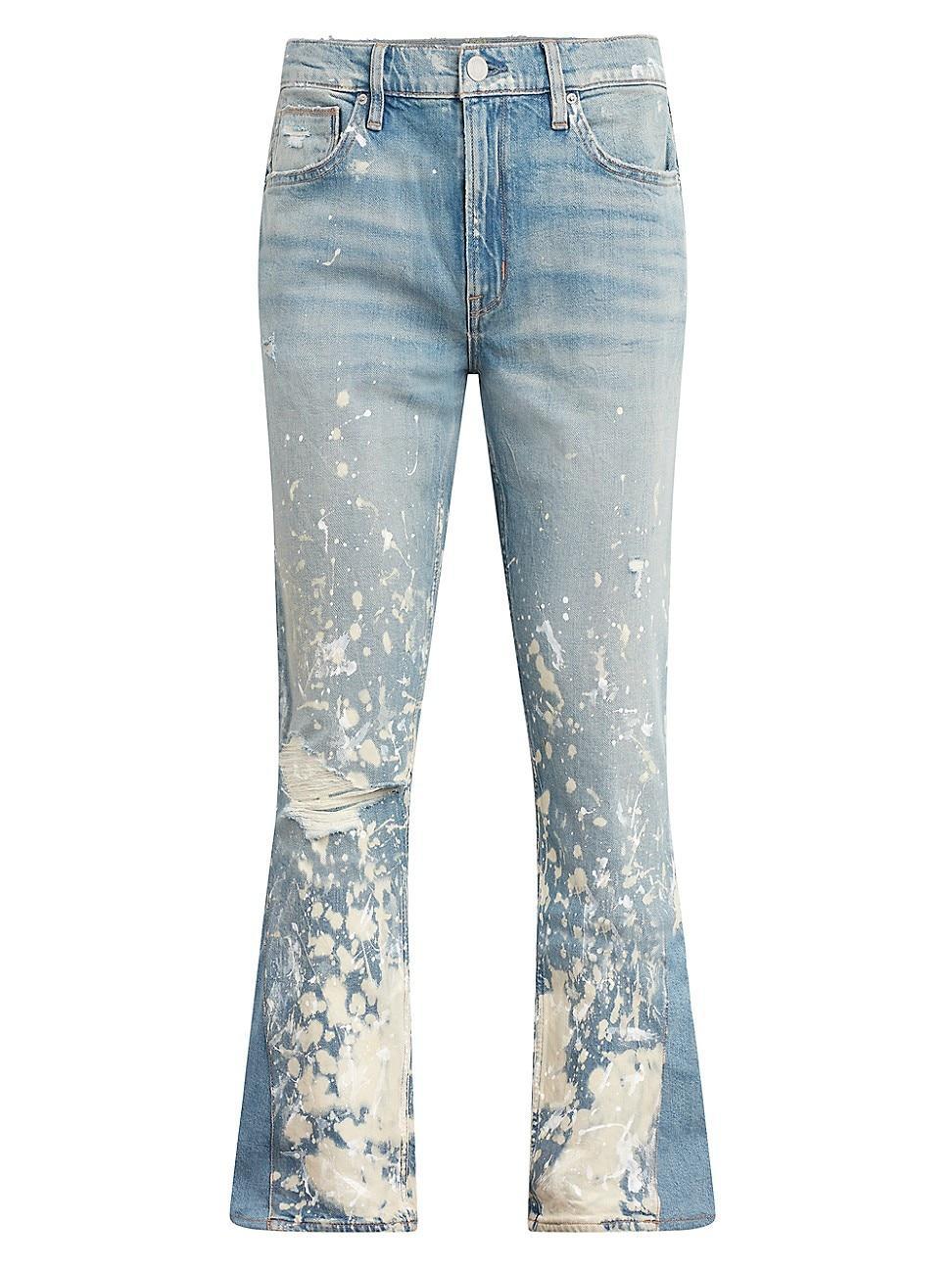 Hudson Jeans Walker Paint Splatter Flare Jeans Product Image