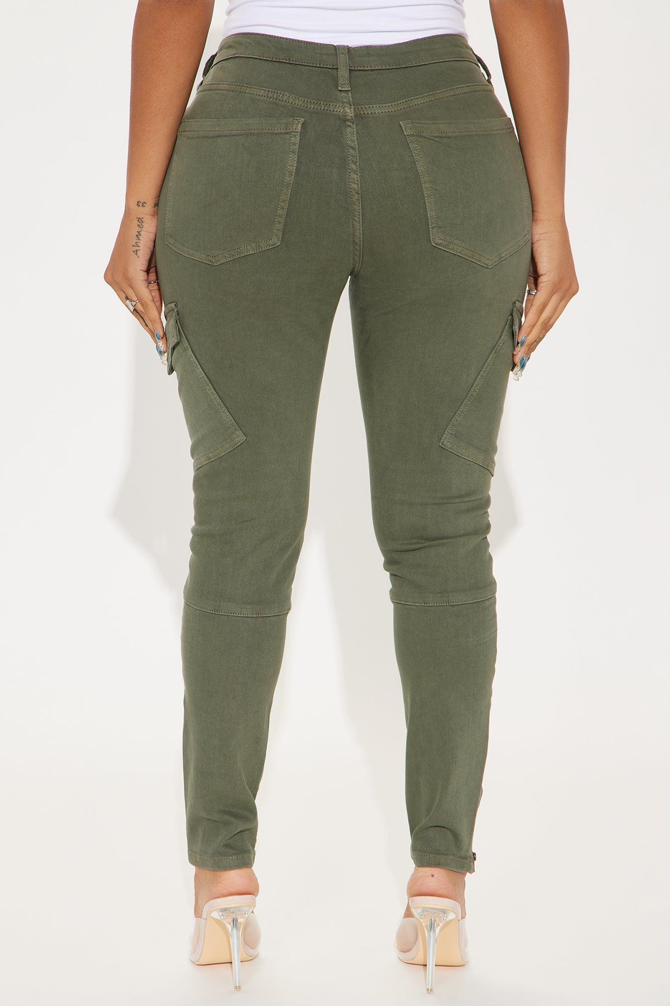 Don't Tempt Me Skinny Pant - Olive Product Image