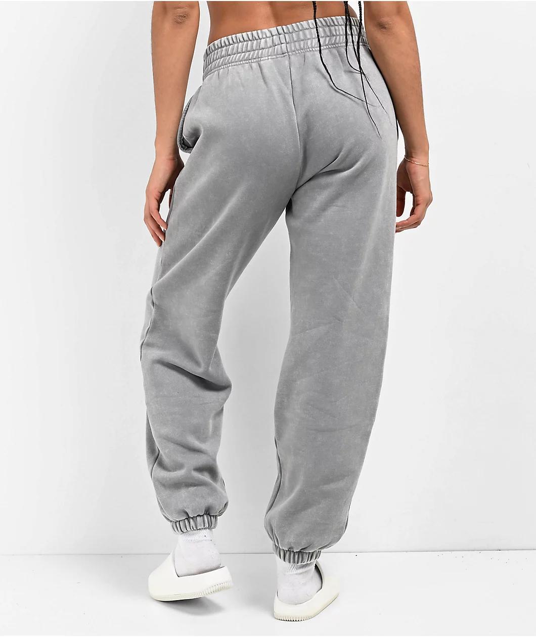 Ninth Hall Fundamentals Sibyl Grey Mineral Wash Relaxed Sweatpants Product Image