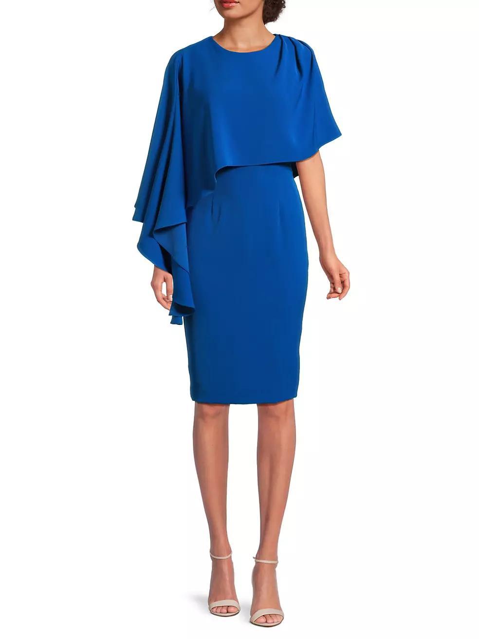 Womens Rayna Sheath Capelet Midi-Dress Product Image