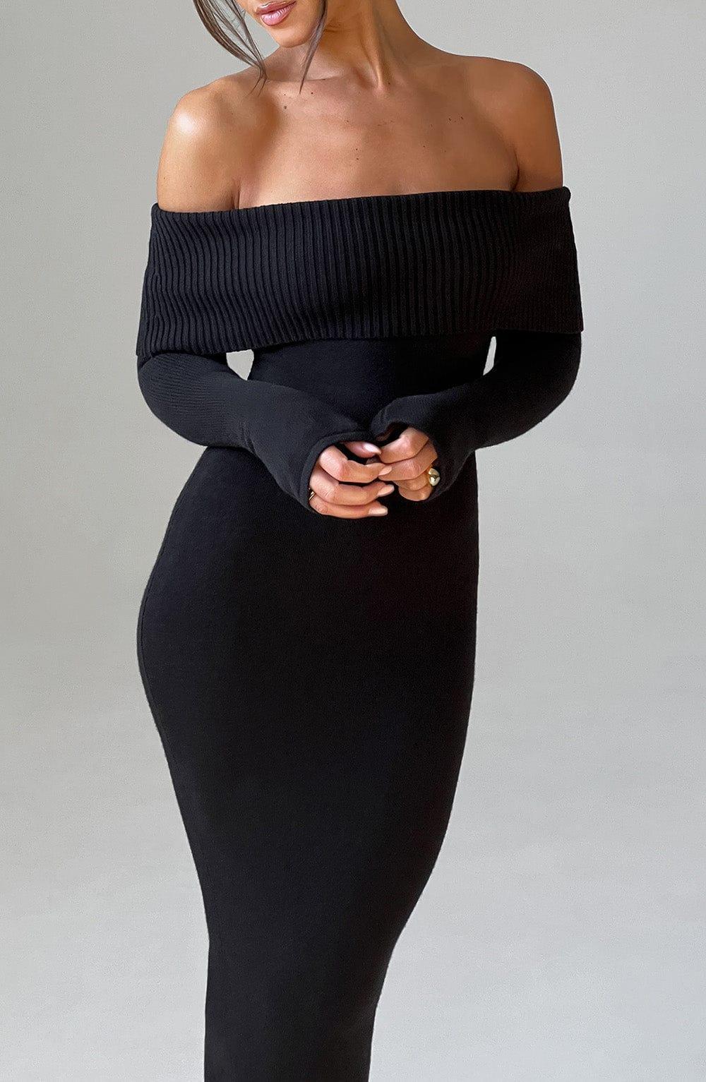 Beverley Knit Maxi Dress - Black Product Image