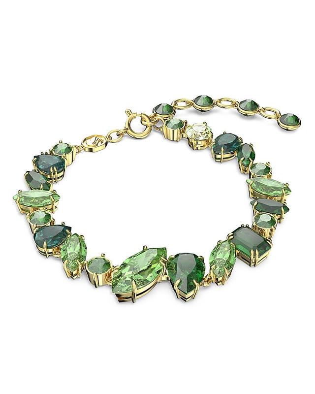 Swarovski Gema Green Crystal Flex Bracelet in Gold Tone Product Image