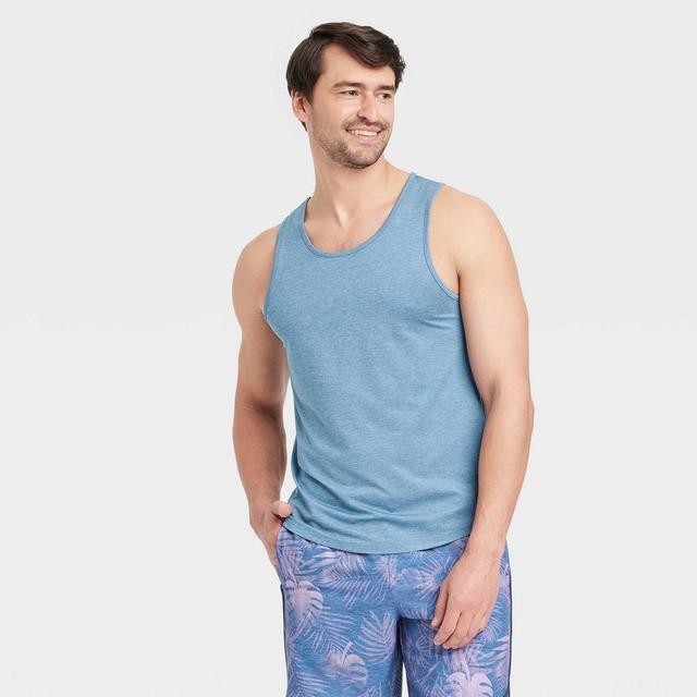 Mens Ventilation Tank Top - All In Motion Heathered Blue XXL Product Image