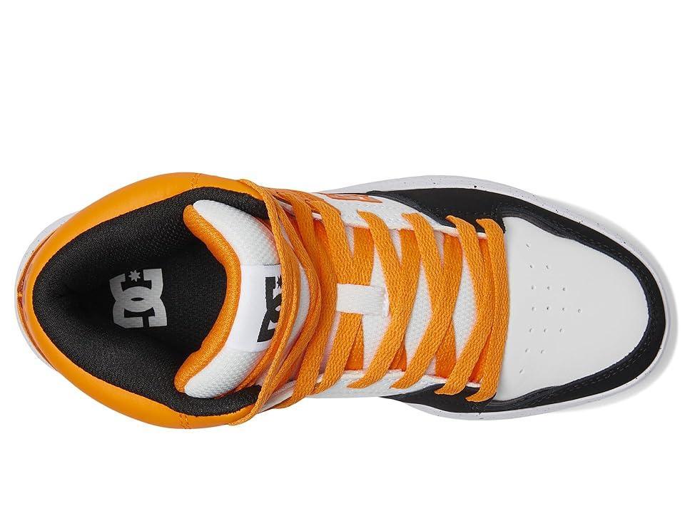 DC Cure Casual High-Top Boys Skate Shoes Sneakers Black/Orange) Men's Shoes Product Image