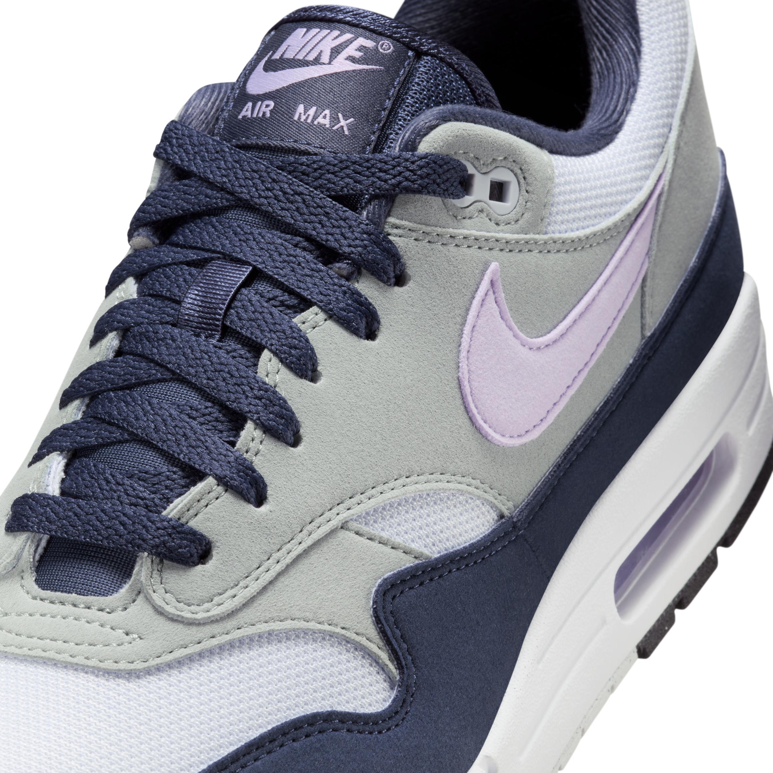 Nike Mens Air Max 1 - Shoes Football Grey/Lilac Bloom Product Image