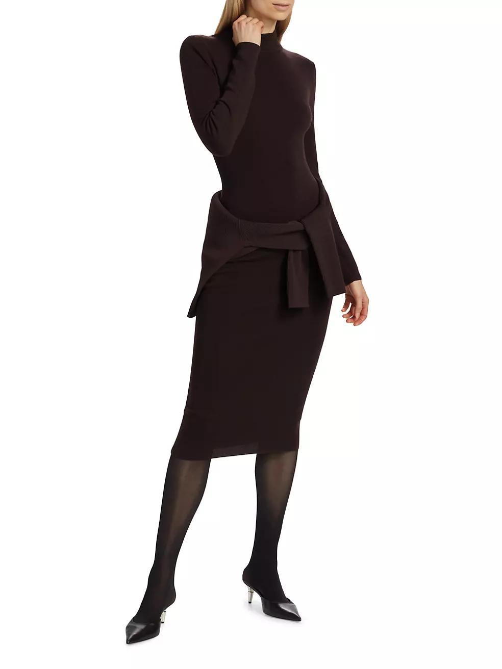 Merino-Blend Knit Midi Dress Product Image