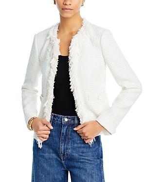 Womens Garcia Fringe Cotton-Blend Tweed Jacket Product Image