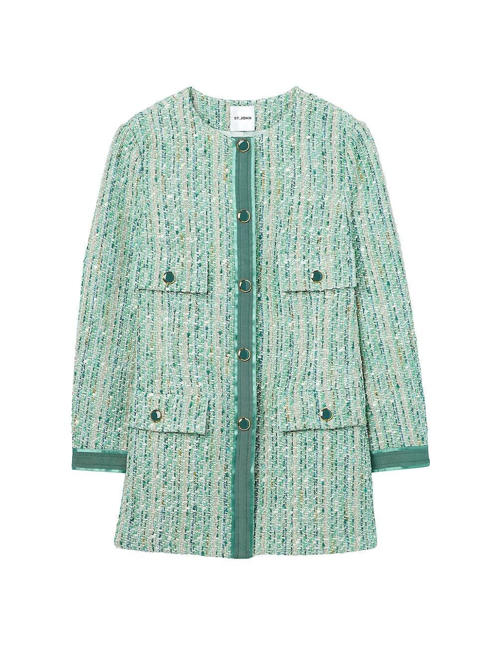 Womens Metallic Tweed Jacket Product Image