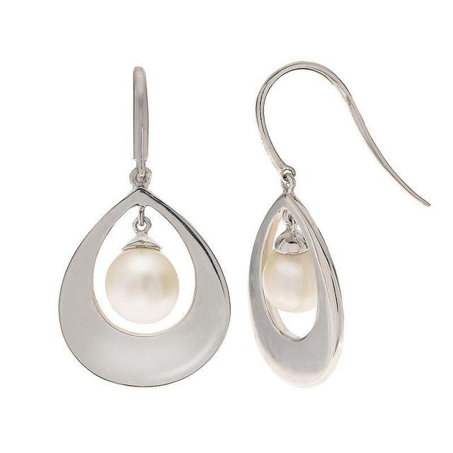 PearLustre by Imperial Sterling Silver Freshwater Cultured Pearl Teardrop Earrings, Womens Product Image