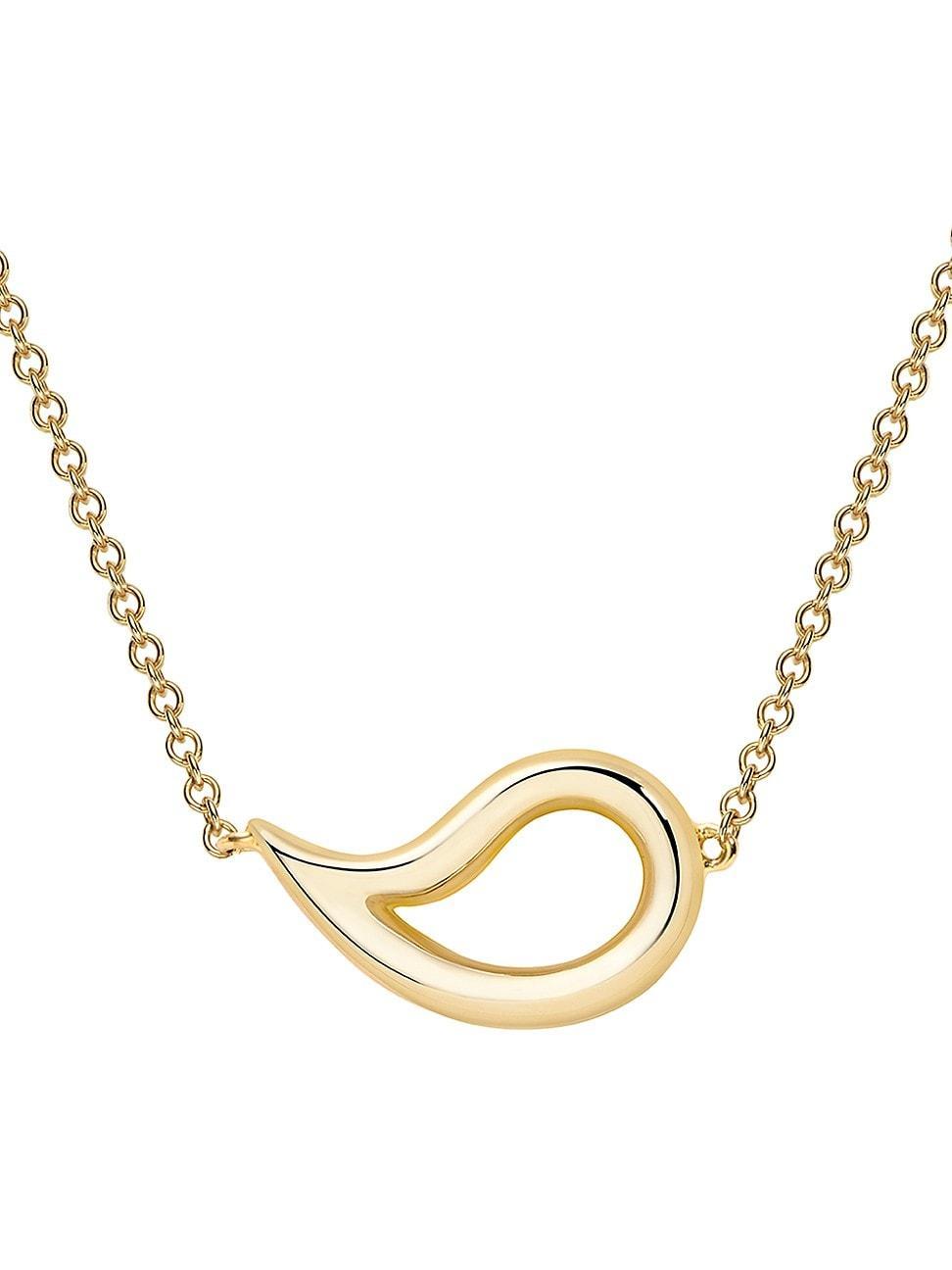 Womens Ptale 18K Yellow Gold Pendant Necklace Product Image