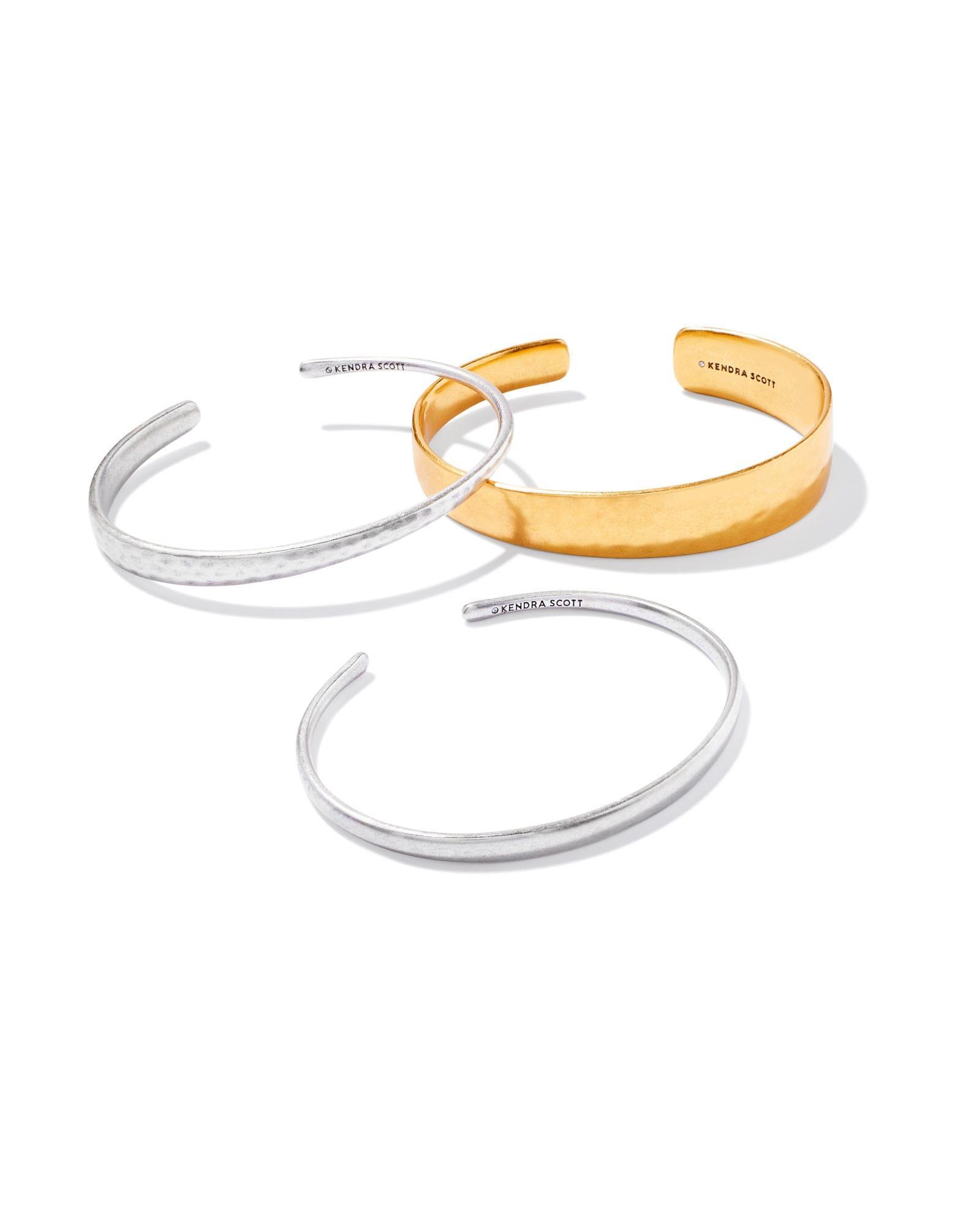 Kendra Scott Tiana Cuff Bracelet Set of 3 in Mixed | Metal Product Image