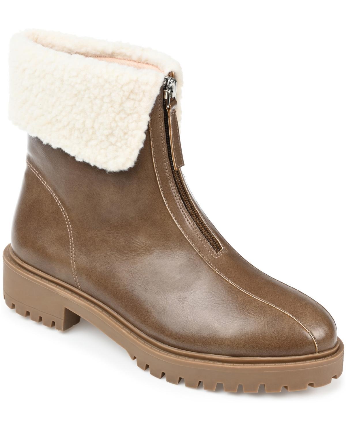 Journee Collection Fynn Tru Comfort Foam Womens Ankle Boots Brown Product Image