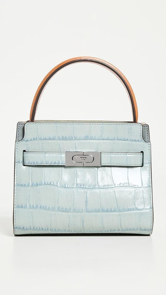 Tory Burch Petite Lee Radziwill Croc Embossed Double Bag | Shopbop Product Image