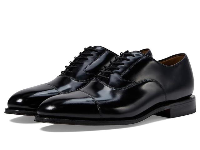 Johnston & Murphy Melton Classic Dress Cap Toe Oxford Brushed Veal) Men's Lace Up Cap Toe Shoes Product Image