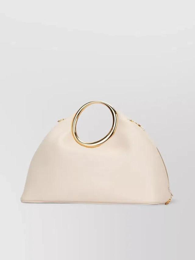 JACQUEMUS Le Calino Leather Bag In White Product Image