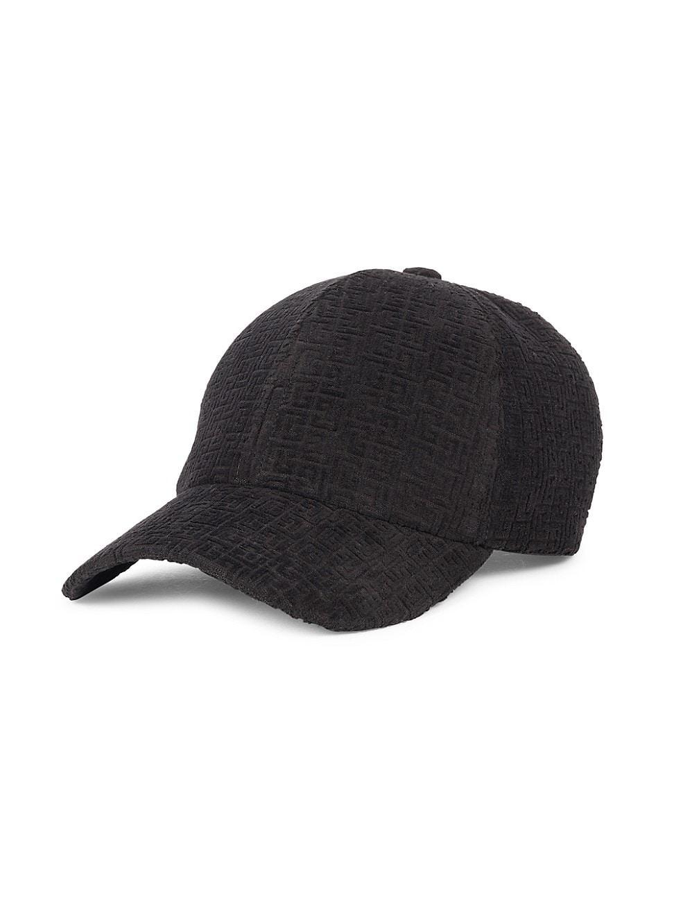 Mens Velvet Monogram Cotton Baseball Cap Product Image