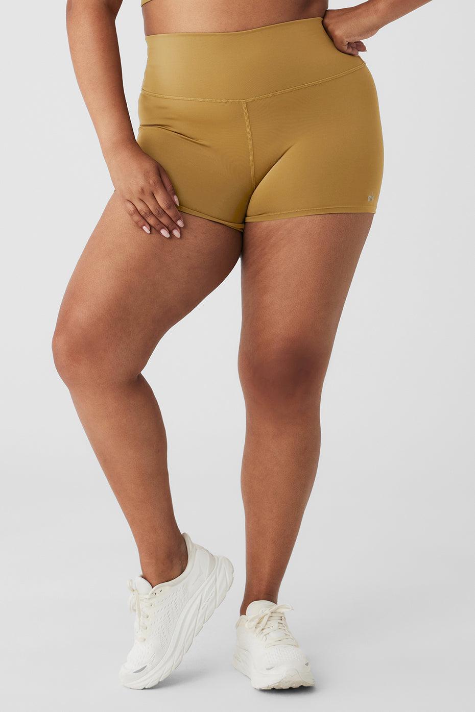 3" High-Waist Airlift Short - Golden Olive Branch Female Product Image