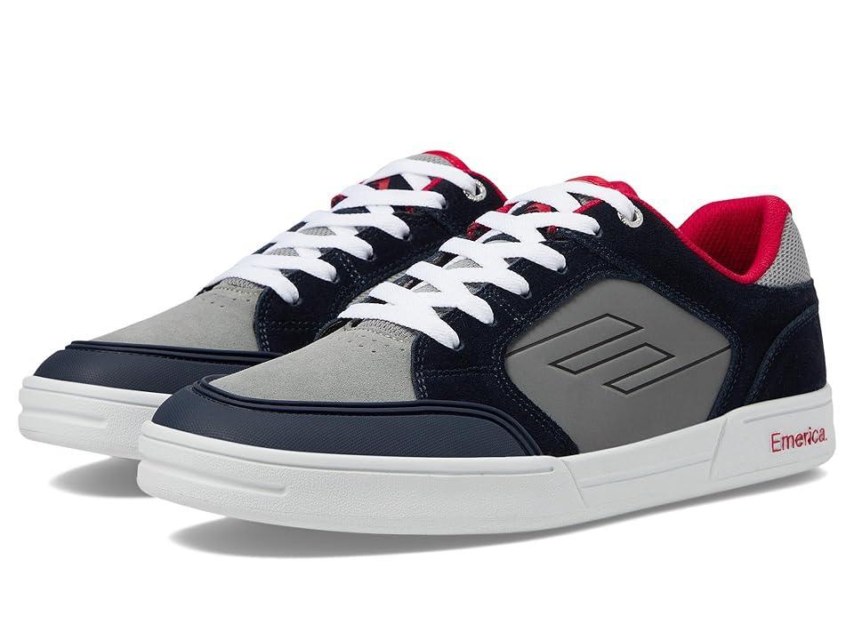 Emerica Heritic (Navy/Grey/Red) Men's Skate Shoes Product Image