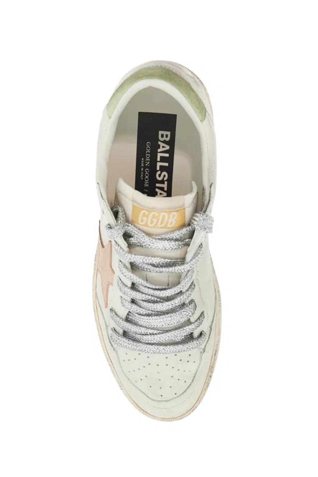 GOLDEN GOOSE Women's Ballstar Almond Toe Sneakers In White Product Image