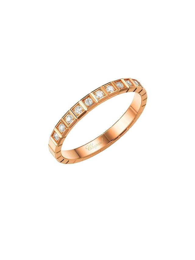 Womens Ice Cube Diamond & 18K Rose Gold Ring Product Image