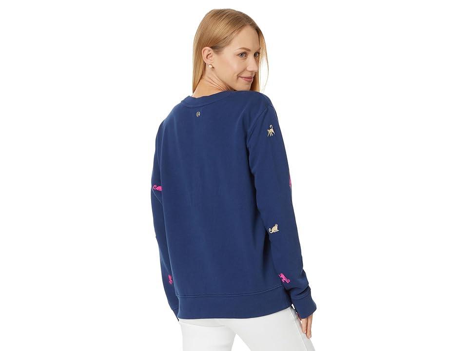 Lilly Pulitzer Ballad Long Sleeve Sweatshirt (Low Tide Monkey Half Drop) Women's Sweater Product Image