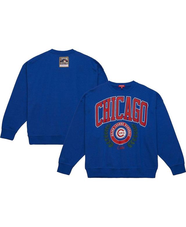 Womens Mitchell & Ness Royal Chicago Cubs Logo Lt 2.0 Pullover Sweatshirt Product Image