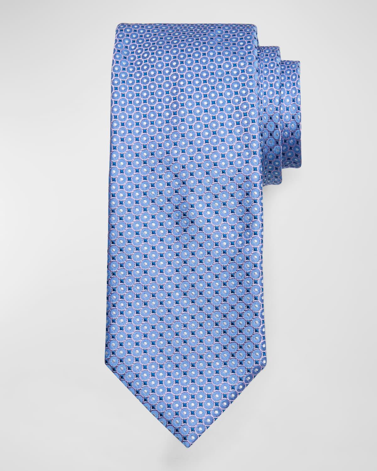 Men's Geometric Woven Silk Tie Product Image