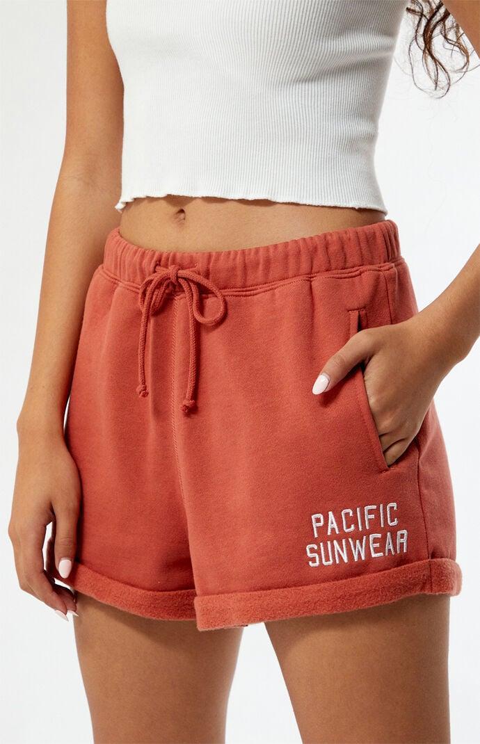 Womens Pacific Sunwear Classic Rolled Sweat Shorts Product Image