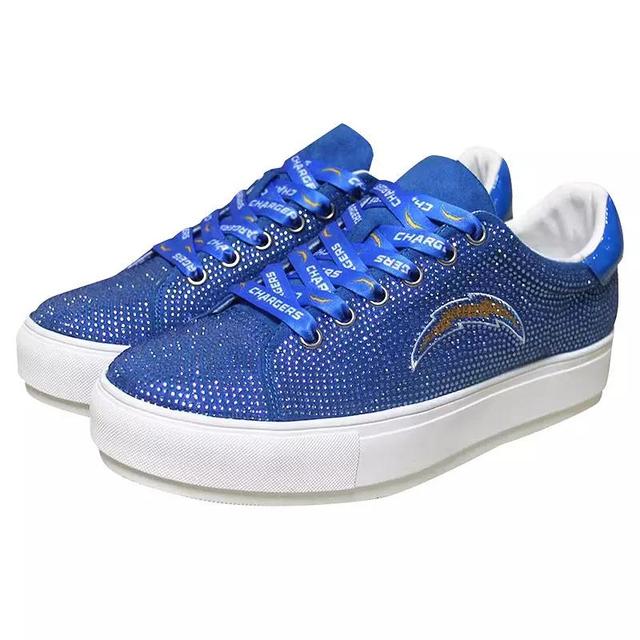 Womens Cuce Powder Blue Los Angeles Chargers Team Color Crystal Sneakers Product Image