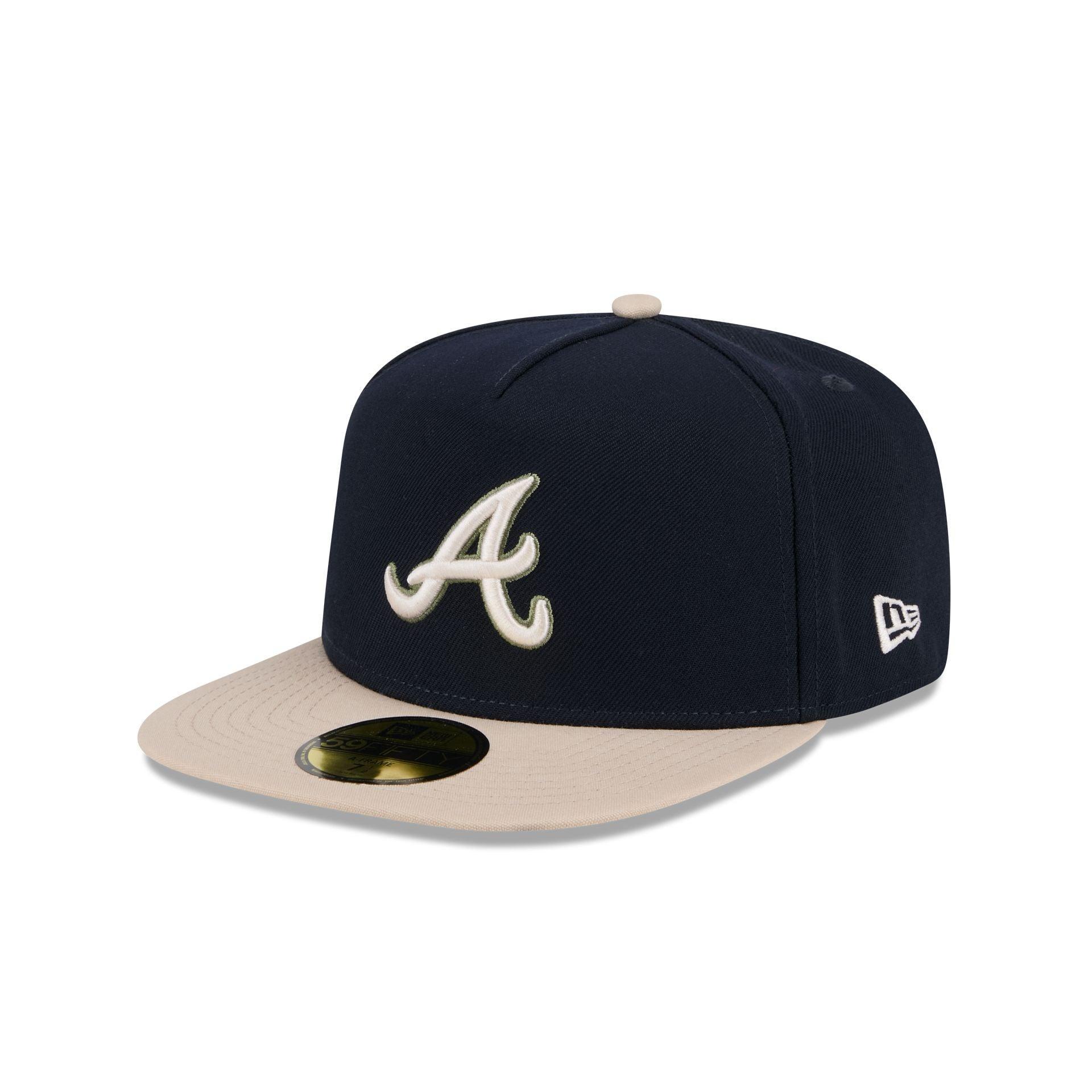 Atlanta Braves Canvas 59FIFTY A-Frame Fitted Hat Male Product Image