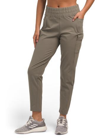 Carbon Peached Cargo Pants for Women | Polyester/Spandex Product Image