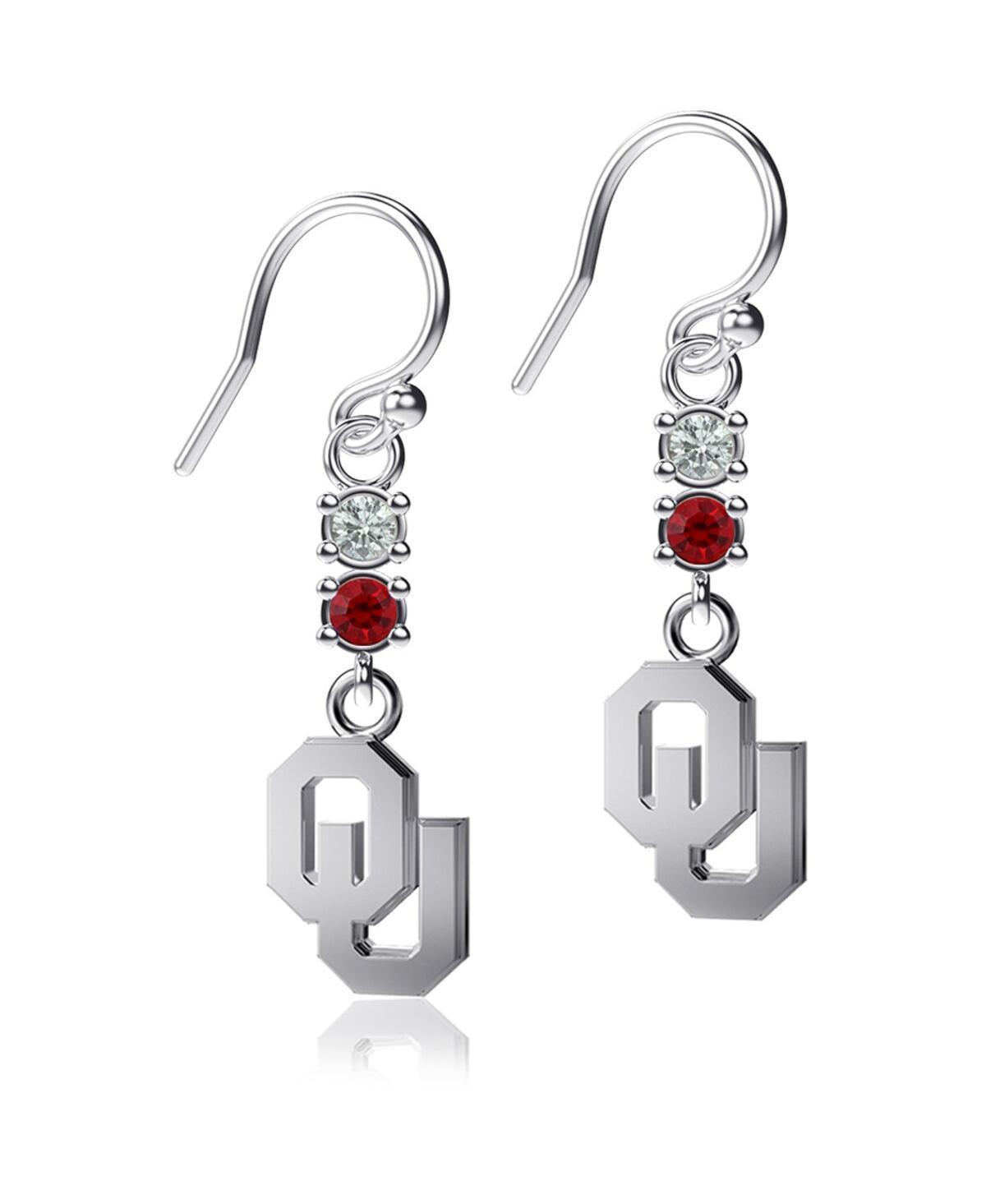 Womens Dayna Designs Oklahoma Sooners Dangle Crystal Earrings Product Image