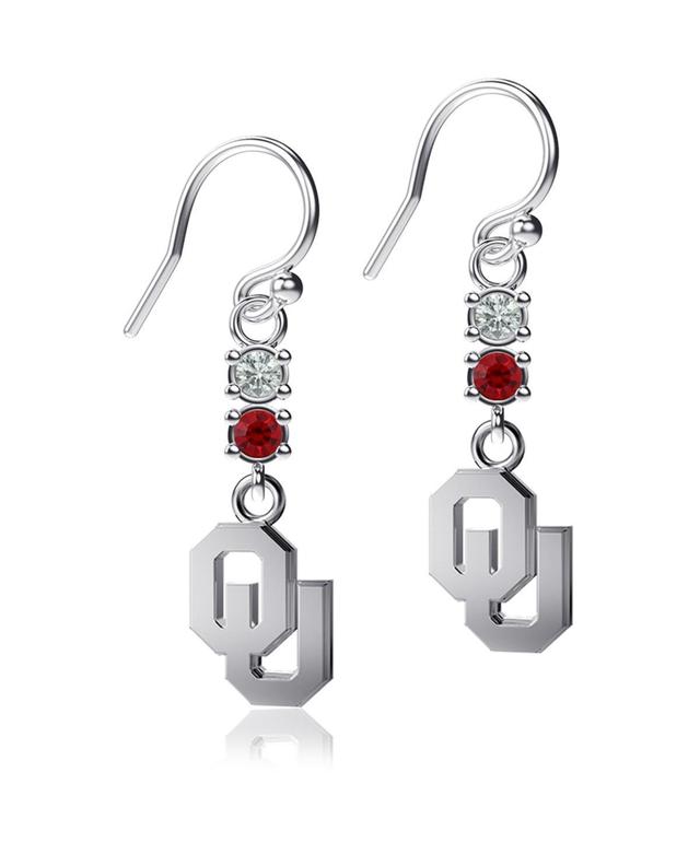 Womens Dayna Designs Oklahoma Sooners Dangle Crystal Earrings Product Image