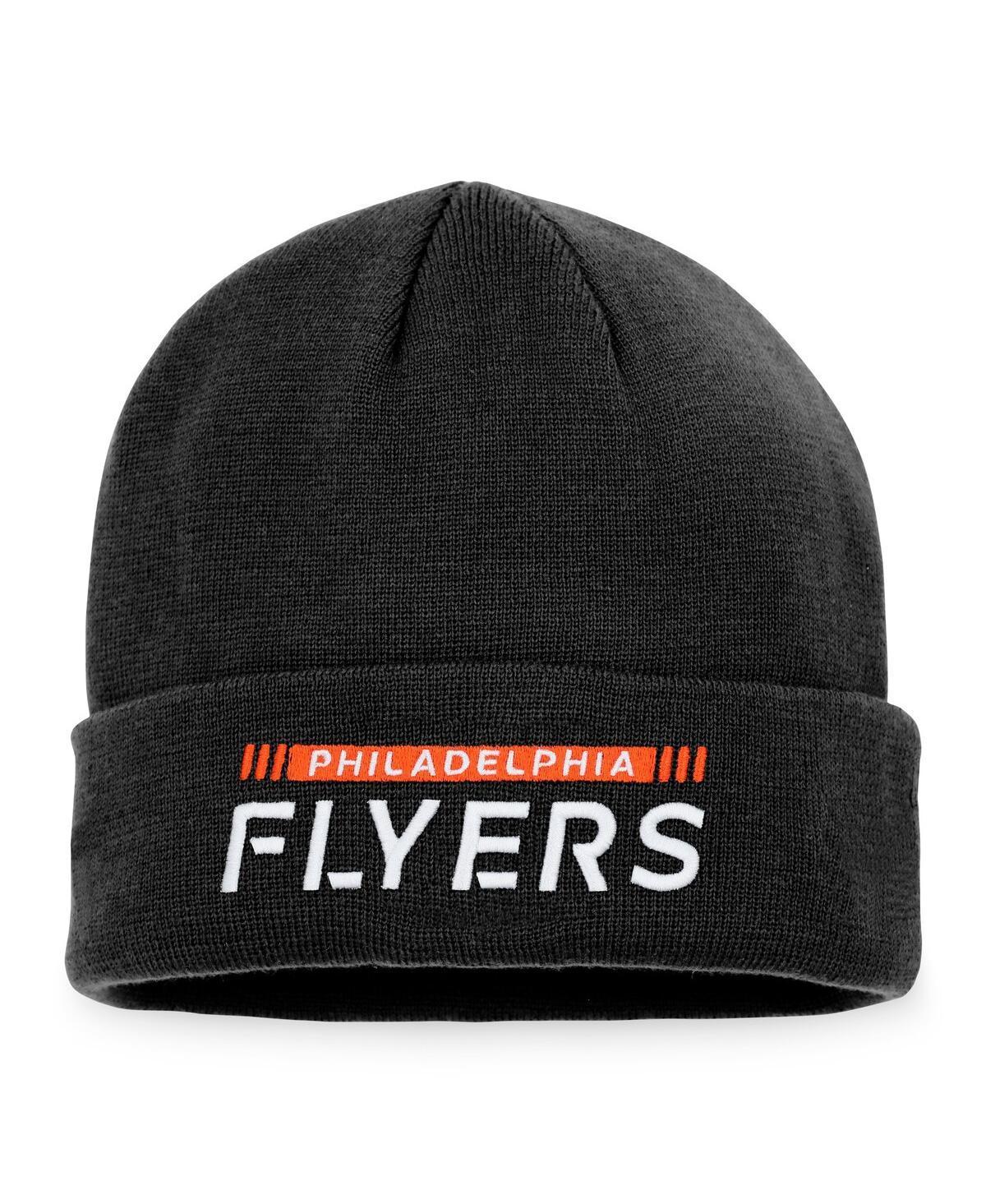 Mens Fanatics Branded Black Philadelphia Flyers Authentic Pro Rink Cuffed Knit Hat Product Image