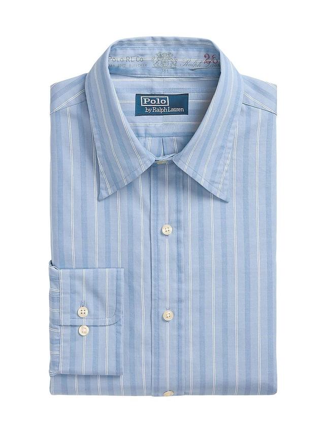 Mens Striped Cotton Dress Shirt Product Image