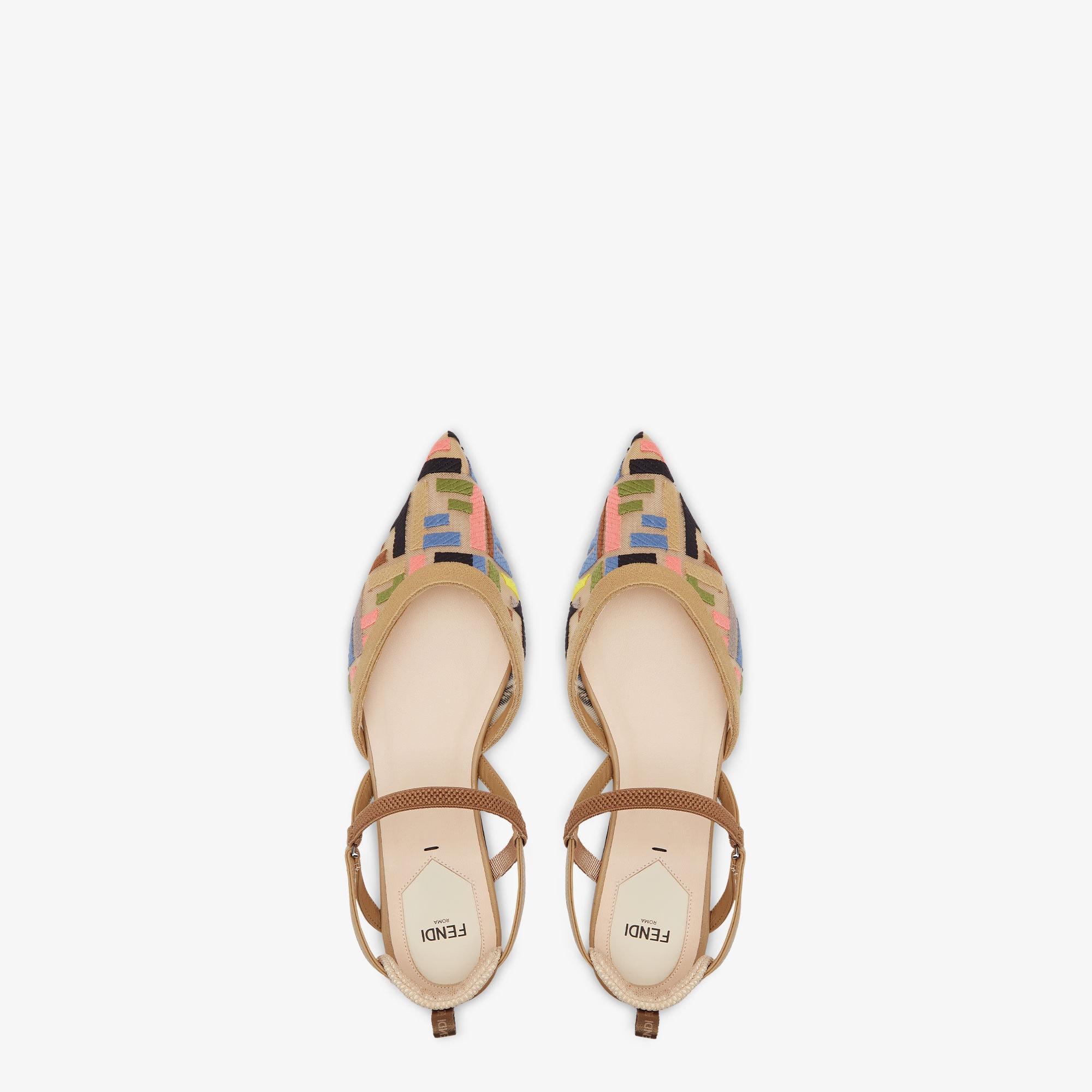 Colibrì LiteMulticolor mesh flat slingbacks Product Image