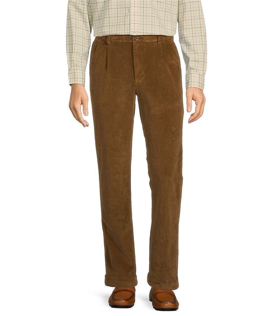 Roundtree & Yorke Stewart Classic Fit Pleated Corduroy Pants Product Image